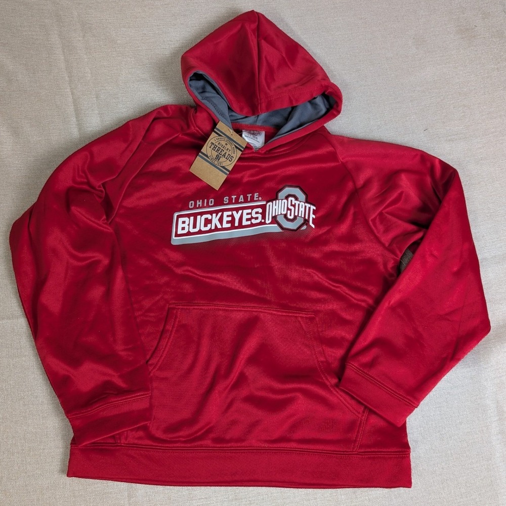 Rivalry Threads Ohio State Buckeyes Hoodie Youth L 12/14 Red NWT NCAA Sweatshirt